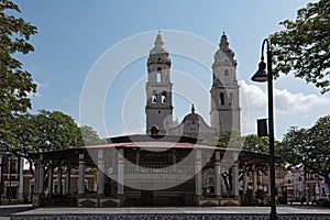 Independence Park with Cathedral in San Francisco de Campeche, Mexico