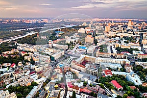 Independence Square or Maidan Nezalezhnosti in Kiev, Ukraine