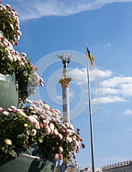 Independence Square (Maidan Nezalezhnosti) in Kiev photo