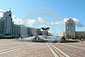 Independence square in Minsk.