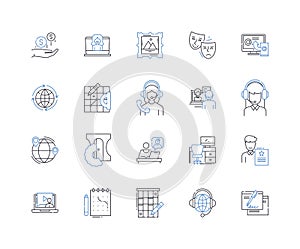 Independent business line icons collection. Entrepreneurial, Autonomy, Self-reliant, Maverick, Innovative, Risk-taking