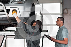 Independent car inspection at factory