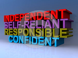 Independent self-reliant responsible confident