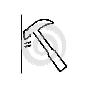 Indestructible icon, vector line illustration