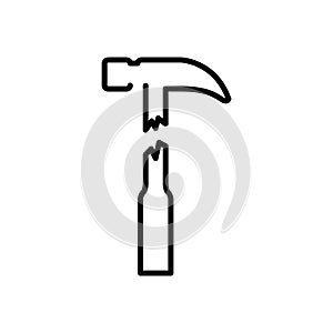 Indestructible icon, vector line illustration