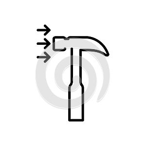 Indestructible icon, vector line illustration