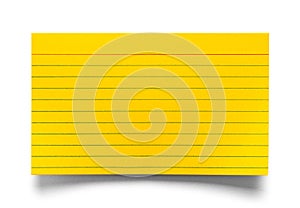Index Card Yellow