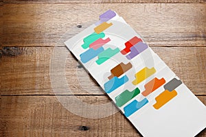 Index Cards with Colour Labels