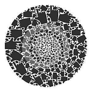 Index Finger Icon Round Cluster Collage