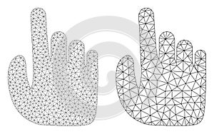 Index Finger Icon - Vector Triangular Mesh