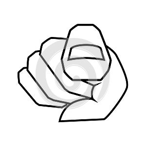 Index finger pointing at you. Hand with finger pointing. Choosing gesture icon, direction and showing. Vector illustration