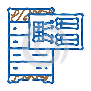indexing data database icon doodle illustration