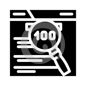 indexing seo glyph icon vector illustration