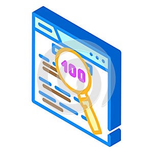 indexing seo isometric icon vector illustration