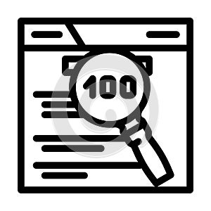 indexing seo line icon vector illustration