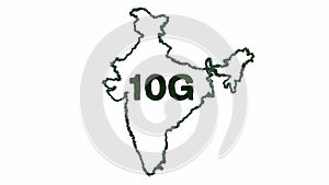 India 10g Network Connectivity ( 3D illustration 3D rendering )