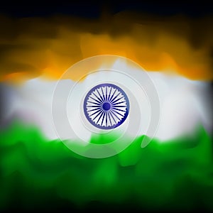 India abstract flag creative background for celebration design. Indian template January 26, Happy Republic Day. Graphic abstract