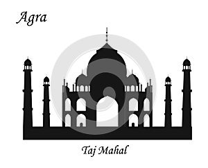 India Agra, travel, Landmark . Taj mahal culture architecture. Unesco world heritage. Mausoleum - ivory palace
