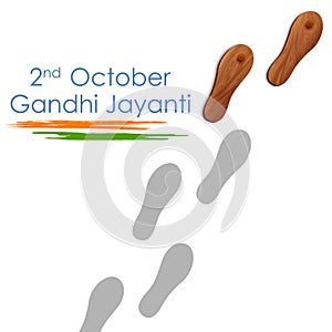 India background with Nation Hero and Freedom Fighter Mahatma Gandhi for Gandhi Jayanti