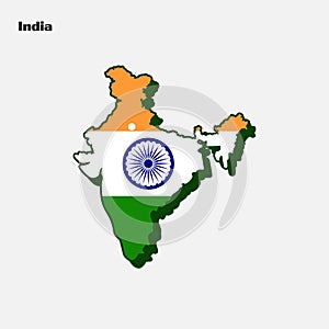India Country Flag Map Infographics