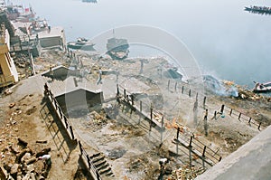India, the cremation ghat. photo