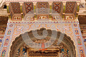 India, Decoration on the Haveli wall