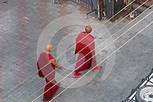 Two Buddhist monks