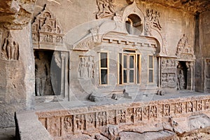 India, Ellora Buddhist cave photo
