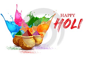 India Festival of Color Happy Holi holiday background