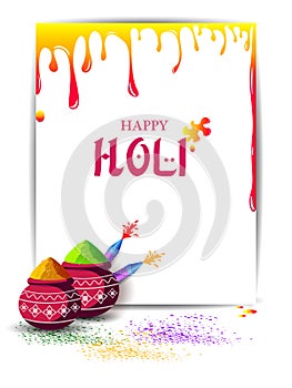 India Festival of Color Happy Holi holiday background