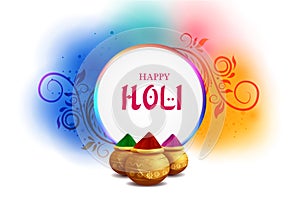 India Festival of Color Happy Holi holiday background