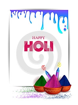 India Festival of Color Happy Holi holiday background