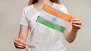 India flag independence day woman symbol tricolor