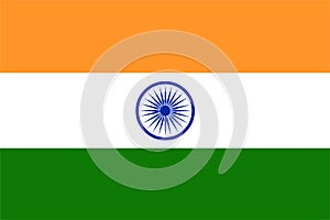 India flag vector.Illustration of India flag