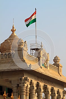 India Flag on vidhana soudha