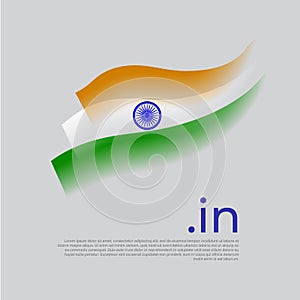 India flag watercolor. Stripes colors of the indian flag on a white background. Vector stylized design national poster with in