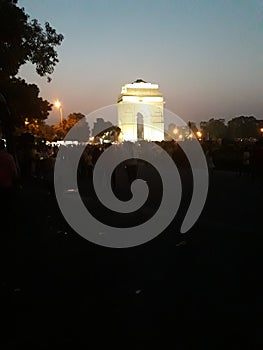 India Gate in Delhi, ceremonial axis of New Delhi,