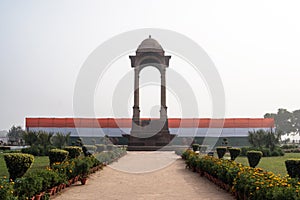 India Gate Memorial in Delhi in India. A war memorial on Rajpath road.