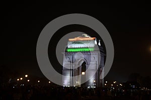India Gate New Delhi India dark night view