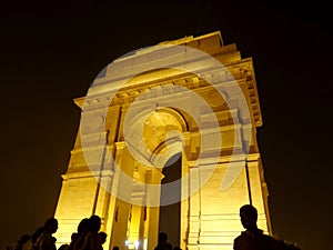 India gate at night photo