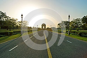 India Gate in sunset, Delhi
