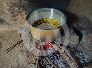 India Gujarat Village Traditional Food Aloo Sabji Photo