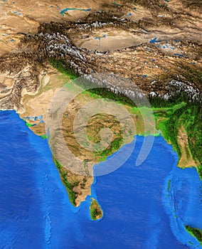 India - High resolution map