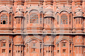 India Jaipur; Hawa Mahal the palace of winds