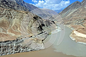 India - Ladakh landscape with Indus river