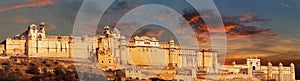 India landmark - Jaipur, Amber fort panorama