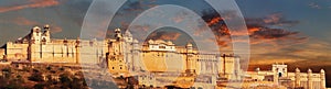 India landmark - Jaipur, Amber fort panorama photo