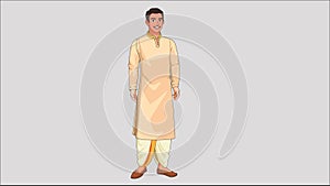 India Man Traditional Diwali Kurta