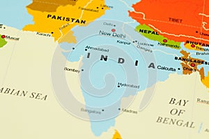 India on map