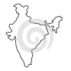 India map silhouette